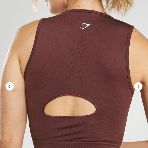 GYMSHARK SWEAT SEAMLESS MIDI TANK
Baked Maroon Small NWT in packaging - Picture 4 of 7